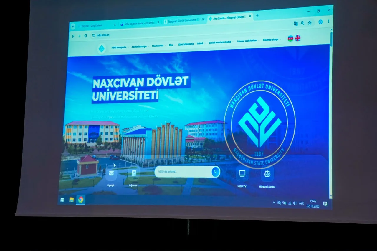 The presentation of the updated official website of Nakhchivan State University was held
