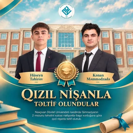 Two graduates of the Gymnasium under NSU were awarded with gold badges