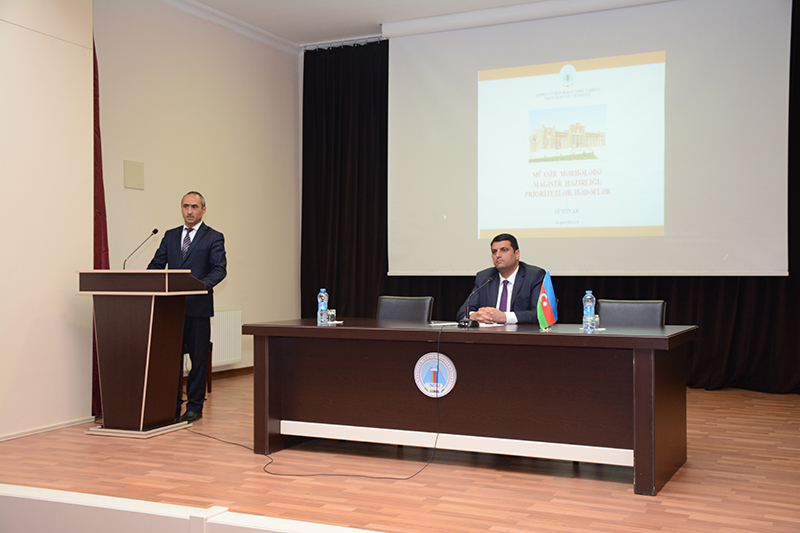 Naxçıvan Dövlət Universitetində “Müasir mərhələdə magistr hazırlığı: Prioritetlər, hədəflər” mövzusunda seminar keçirilib Naxçıvan Dövlət Universitetində “Müasir mərhələdə magistr hazırlığı: Prioritetlər, hədəflər” mövzusunda seminar keçirilib